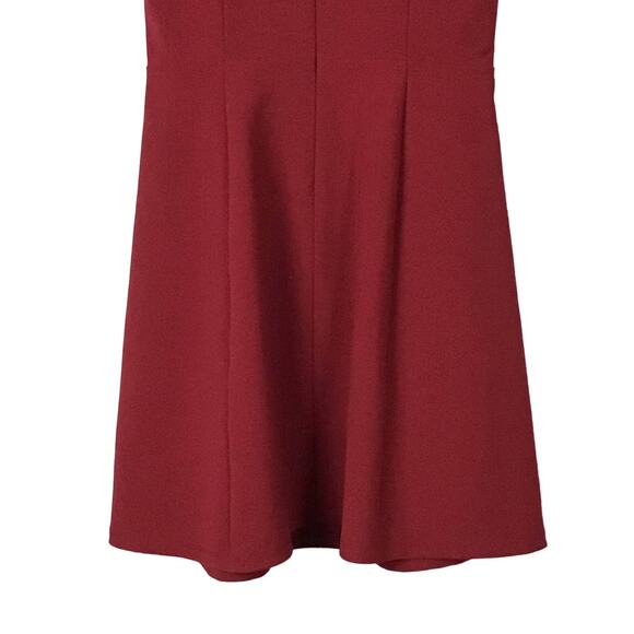 Madewell Adore Sleeveless Fit and Flare Dress Brick Burgundy Dark Red sz 0 - Picture 11 of 16